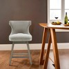 Starlight Canyon Home,Gray Swivel Counter Stool with Solid Wood Frame and Fabric Seat - 4 of 4