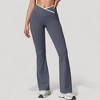 Anna-Kaci Women's Flare Leg Yoga Pants with Crossover High Waistband and Four-Way Stretch Fabric - 2 of 4