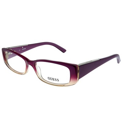 Guess GU 2385 PUR Unisex Rectangle Eyeglasses Purple Gradient 52mm