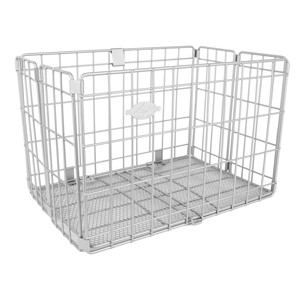 Sunlite Folding Basket Silver Steel 13x8.62x8.62` - 1 of 1