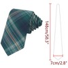 INSPIRE CHIC Plaid Woven Self-tied Striped Skinny Necktie 2.8" for College Graduation Campus 1 Pc - 2 of 4