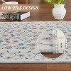 Area Rugs, Washable Floral Rugs, Soft Texture Floral Rug - Non Slip Washable Low Pile Carpet for Bedroom, Living Room, Office, Kids Room - 4 of 4