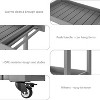 Utility Service Cart with Wheels and Lipped Shelves, 2-Shelf Outdoor Prep Cart for Home, Office, Patio Grilling, Backyard BBQ, 500lbs Capacity - 3 of 4