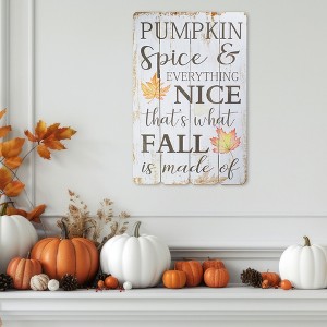Northlight Pumpkin Spice Everything Nice Fall Wooden Wall Sign - 23.5" - 1 of 4