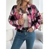 Women's Corduroy Long Sleeve Jacket Collared Button Down Casual Work Blazer Coat - 3 of 4