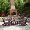 WestinTrends Dylan 5-Piece Outdoor Patio HDPE Adirondack Chair With Round Coffee Table Conversation Set - 2 of 4
