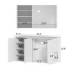 FUFU&GAGA White Cat Cabinet Large Space Storage One Piece Shutter Pattern Magnetic Cabinet Door - 3 of 4