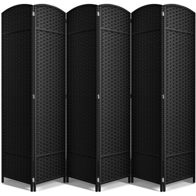 Sorbus 6 Panel Room Divider 6 ft. Tall - Extra Wide Double Hinged Panels, Mesh Hand-Woven Design, Partition Room Dividers