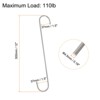 Unique Bargains High Manganese Steel Kitchen Garden Bathroom S-shaped Hooks and Hangers 3 Pcs - 2 of 4