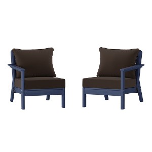 WestinTrends Avalon Outdoor Patio HDPE Sectional Sofa with Patio Cushions - 1 of 4
