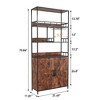 5 Tier Bakers Rack with Goblet Holder and Cabinet - 2 of 4