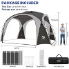 Anybear 12x12FT Gray UPF50+ Pop Up Beach Tent with 2 Side Walls - 4 of 4