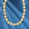 Ross-Simons 10x12mm Bezel-Set Cultured Baroque Pearl Disc Necklace in 18kt Gold Over Sterling - 3 of 4