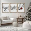 Set of 3 Farmhouse Winter Wall Art Framed Snow Forest Wall Decor Reindeer Holiday Home Decor 12x16 Brown - 4 of 4