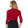 Rekucci Women's Stretch Knit Jersey Bolero Shrug with Ruched Sleeves - 3 of 4