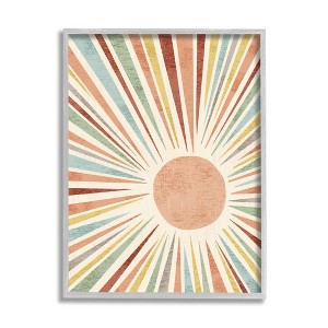 Stupell Bold Abstract Summer Sun Rays Framed Giclee - 1 of 4