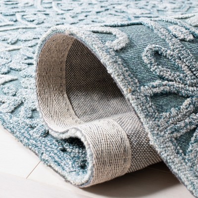 Trace TRC601 Hand Tufted Area Rug - Turquoise/Green - 6'x6' - Safavieh.