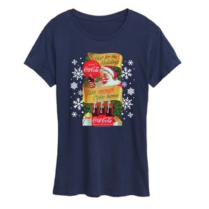 Women's - Coca-Cola - Vintage Santa Holiday Host Short Sleeve Graphic T-Shirt - 1 of 4