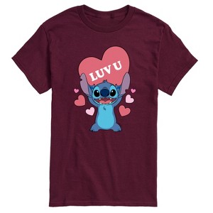 Men's - Lilo and Stitch - Luv U Short Sleeve Graphic T-Shirt - 1 of 4