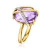 Ross-Simons 7.75 Carat Amethyst and .10 ct. t.w. White Topaz Ring in 18kt Gold Over Sterling - 3 of 4