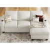 Belffin Compact Sleeper Sectional - Chenille Modular Sofa with Pull-Out Bed & Hidden Storage - 3 of 4