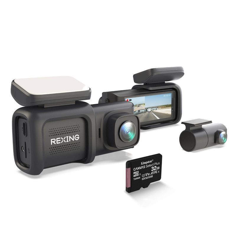 Rexing DT2 Dual Channel 1080p Front and Rear  Dash Cam, 1 of 18