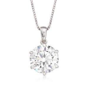 Ross-Simons 3.00 Carat Moissanite Solitaire Necklace in Sterling Silver - 1 of 4