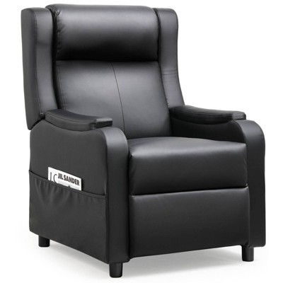 COMHOMA Recliner Chair Massage Single Sofa with Upholstered Handrail Living Room Chair Black