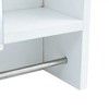 NicBex Wall Cabinet with Mirror,Over the Toilet Storage Cabinet,Wall Mounted Bathroom Cabinet with Shelves,Medicine Cabinet with Towel Rack - 4 of 4