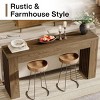 Syemin Console Tables Farmhouse Console Table with Vertical Legs, Sofa Table Behind Couch, Rustic Brown Entryway Table, Brown, 59.06"*11.81"*31.5" - 4 of 4