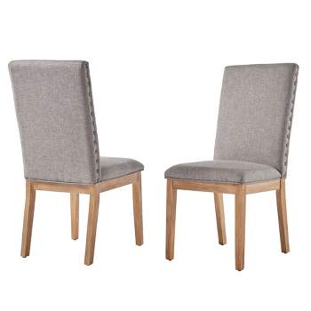 Set of 2 Amiford Nailhead Accent Dining Chair - Inspire Q