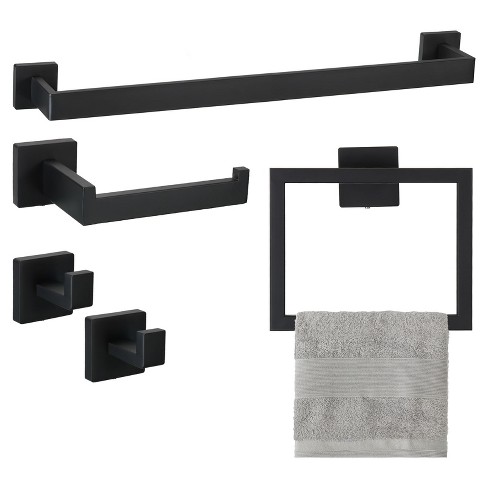 Unique Bargains Bathroom Stainless Steel Wall Mounted Towel Bar And ...