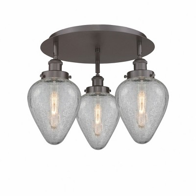 Geneseo - 3 Light Flush Mount In Industrial Style-9.5 Inches Tall and 17.75 Inches Wide