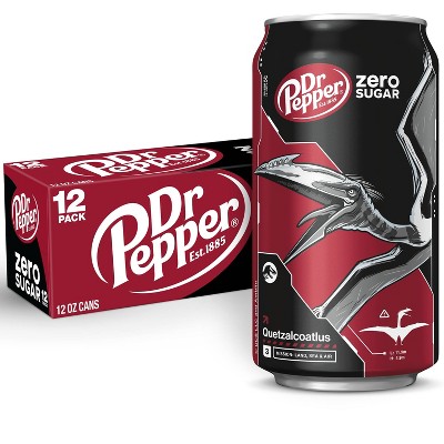 Dr Pepper Zero Sugar Soda - 12pk/12 fl oz Cans