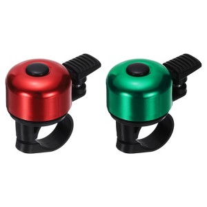 Unique Bargains Aluminum Loud Crisp Clear Sound Mini Bicycle Bells 2 Pcs - 1 of 4