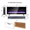 SEVOBAL Indoor Fireplaces 36 Inch Recessed Ultra Thin Tempered Glass Front Wall Mounted Electric Fireplace LED Light Heater, Black, 36"*4.3"*15.9" - 2 of 4
