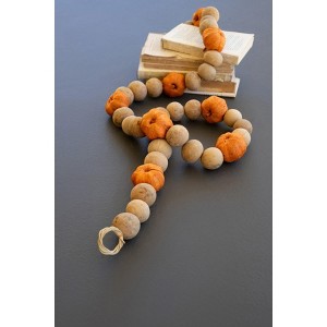 Kalalou Fall Harvest Garland – Halloween Pumpkins & Gourds, 72‑Inch Rustic Style - 1 of 4