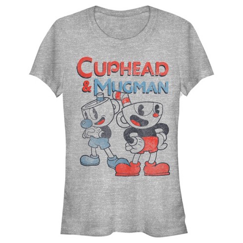 Sorriso bang tshirt para mulheres cuphead mugman jogo tees moda feminina t  camisa 5xl macio impresso solto - AliExpress