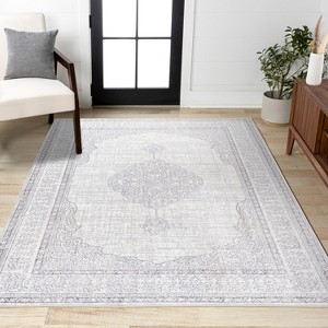 Mughal Ornate Medallion Traditional Area Rug  - JONATHAN Y - 1 of 4