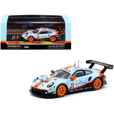 Porsche 911 GT3 R #20 Lietz - Christensen - Estre "Gulf Oil" Winner 24H of SPA (2019) 1/64 Diecast Model Car by Tarmac Works