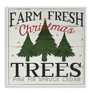 Stupell Industries Farm Fresh Christmas Trees, 17" x 17" - 1 of 4