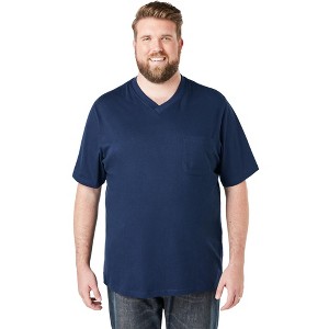 Boulder Creek by KingSize Men's Big & Tall Heavyweight Pocket V-Neck Tee - 1 of 4