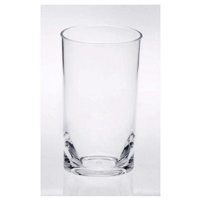 Oval Halo Acrylic Glasses Drinking Set of 4 Hi Ball (15oz), Plastic Drinking Glasses, BPA Free Cocktail Glasses, Drinkware Set, Plastic Water Tumblers
