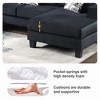 110" Modern Velvet U-Shape Sectional Sofa with Plush Pillows and Chaise Lounge - 3 of 4