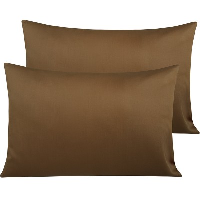 2 Pack 500 Thread Count Cotton Pillowcases, Soft and Breathable Envelope Closure Pillow Cases - NTBAY