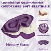 3D Deep Contoured Zero Pressure Sleep Eye Mask for Men and Women, Blackout Blindfold with Adjustable Strap for Travel, Home, Nap , Purple - 4 of 4