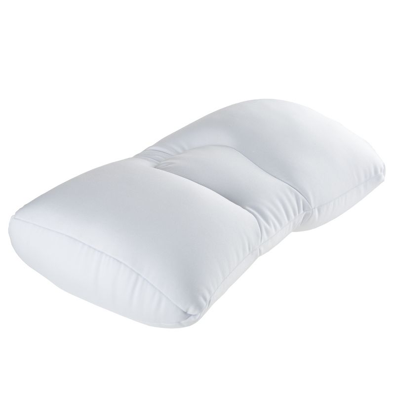 Microbead Pillow - Moldable and Temperature Regulating Cushion - Supports Head, Neck, and Shoulders for Restful Sleeping and Travel by Remedy (White), 1 of 6