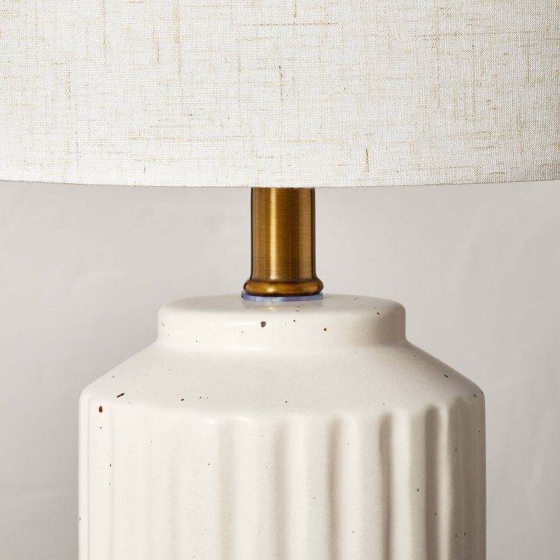 Fluted Ceramic Table Lamp Cream (Includes LED Light Bulb) - Hearth &#38; Hand&#8482; with Magnolia, 5 of 10