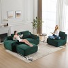 SeaCamel Memory Foam 2-Seater Sectional Sofa Pet-Friendly Corduroy Deep Loveseat No Assembly - 4 of 4