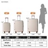 FURNIinspire Bag And Luggage Sets 3 Piece Rolling Suitcase Set, Hard Suitcases with Wheels, Lightweight Travel Luggage, Beige, 21.46"*12.01"*30.51" - 3 of 4
